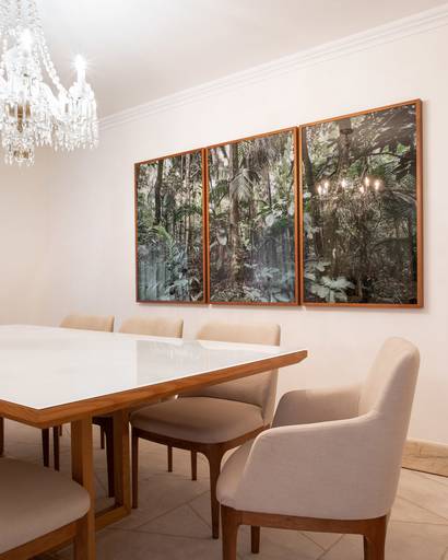 quadro para sala de jantar de mata densa