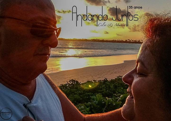 Álbum de bodas de 35 anos anos de casamento em varias praias do nordeste