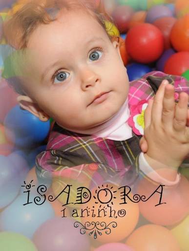 álbum de aniversário de um ano da Isadora