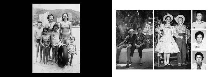 Fotos de férias praias restauradas para o álbum Homero