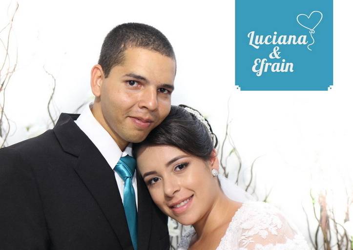 Casal Luciana Efrain capa álbum casamento Mauá SP