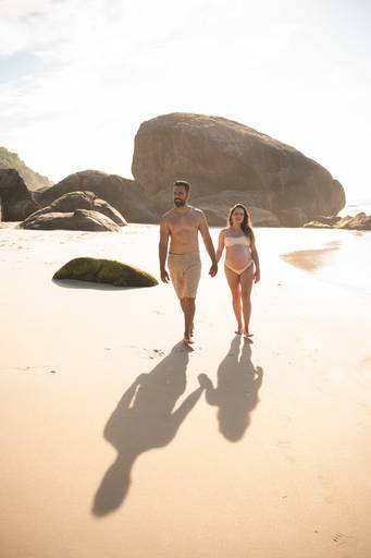 ensaio gestante na praia