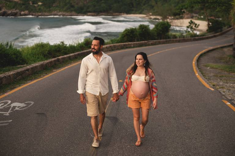 ensaio gestante prainha