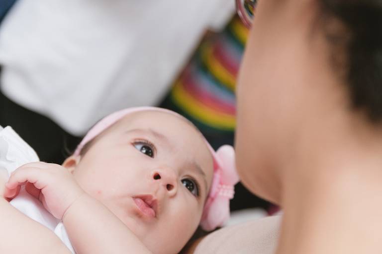 Batizado da Izadora na Paróquia São José no bairro de Americanópolis, em São Paulo.