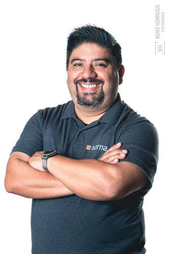 Retrato de Marco Duré, da empresa Soma Tecnologia.
