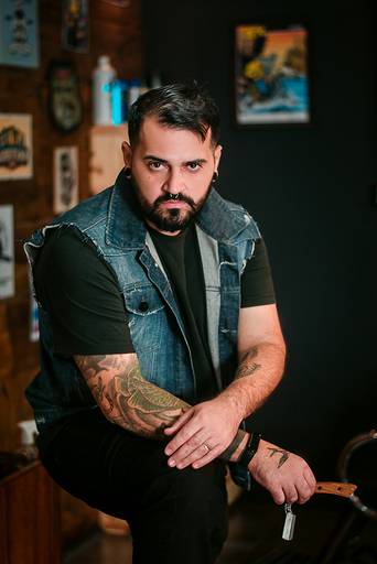 Ensaio fotográfico retrato profissional personal branding barbeiro israel nickel