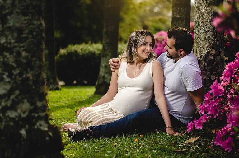 Ensaio gestacional book gestante porto alegre Jardim Botânico