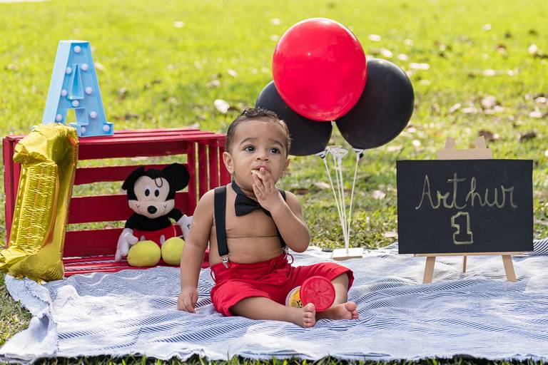 Ensaio Smash the cake do Arthur