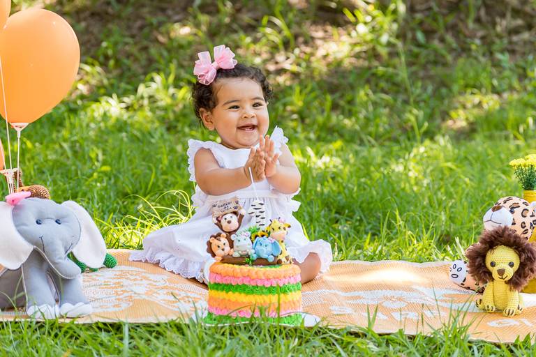 Ensaio fotográfico Smash the Cake Luíza