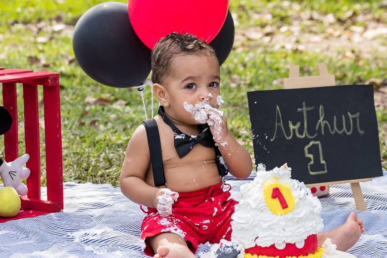 Ensaio Smash the cake do Arthur