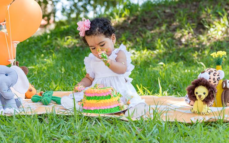 Ensaio fotográfico Smash the Cake Luíza