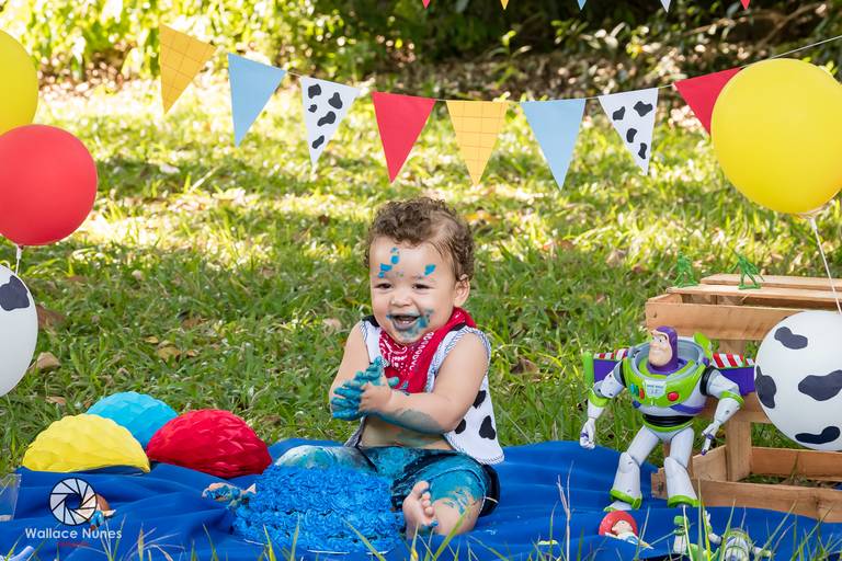 Ensaio Smash the cake do Guilherme