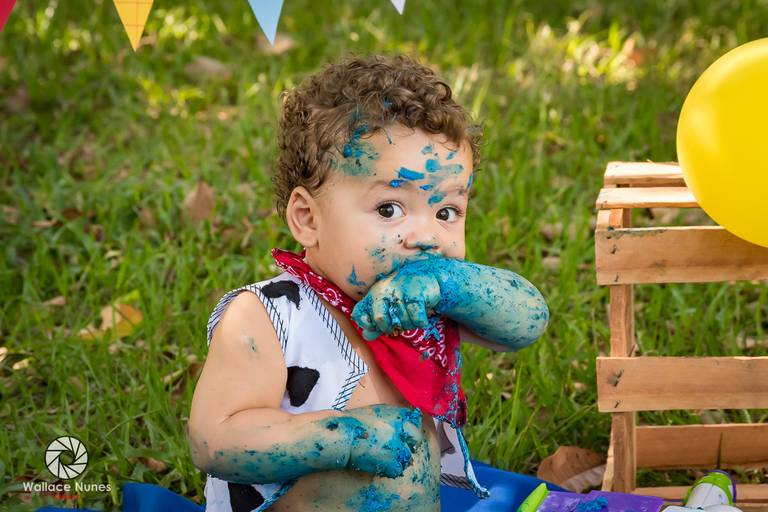 Ensaio Smash the cake do Guilherme