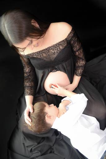 Ensaio gestante com irmão