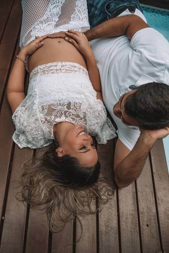 Ensaio gestante estúdio esperando Anttonella