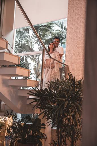 Ensaio gestante estúdio esperando Davi