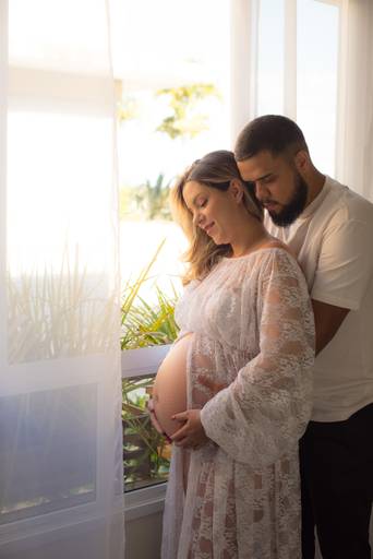 Ensaio gestante estúdio á espera do Davi