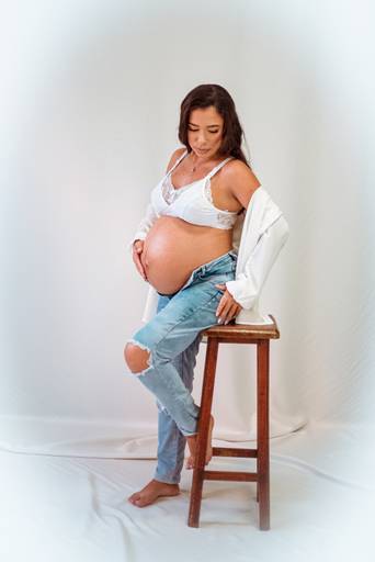 ensaio gestante estúdio