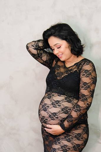 Ensaio gestante estúdio  a espera da Gabriela