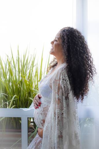 Ensaio gestante estúdio