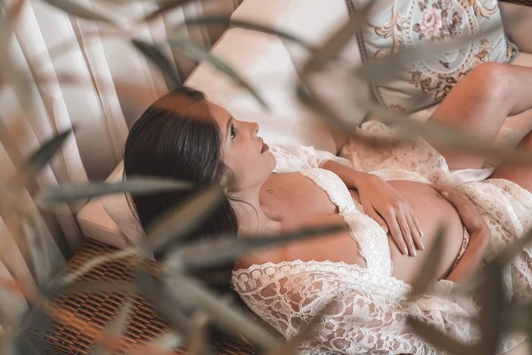 ensaio gestante estúdio