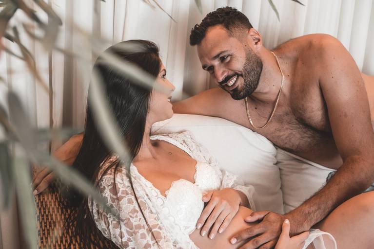 ensaio gestante estúdio