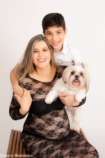 Ensaio gestante com Pets