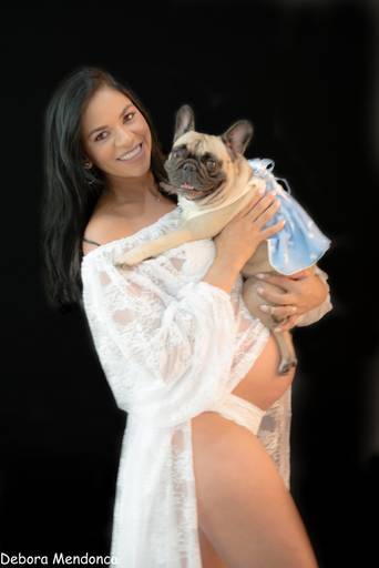 Ensaio gestante com Pets