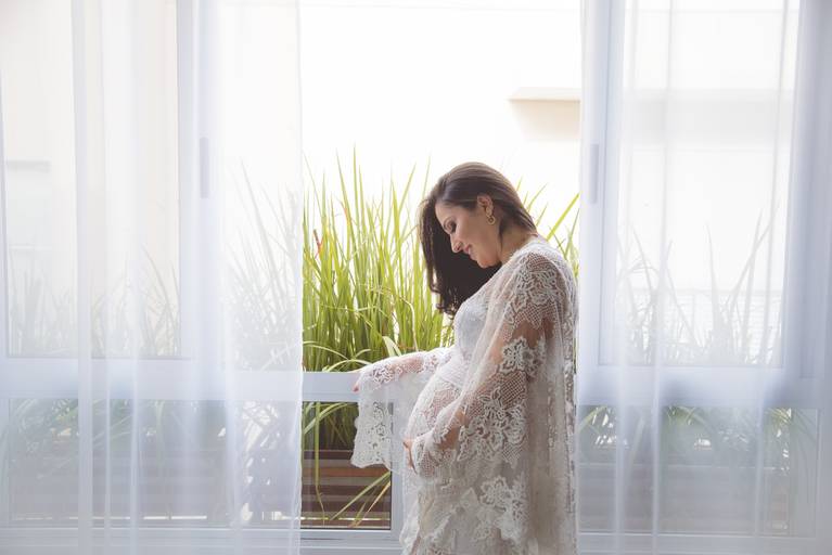 Ensaio gestante estúdio