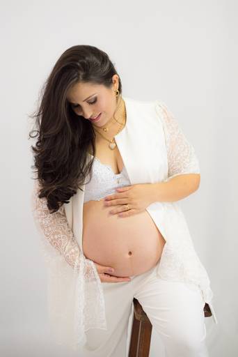 Ensaio gestante estúdio
