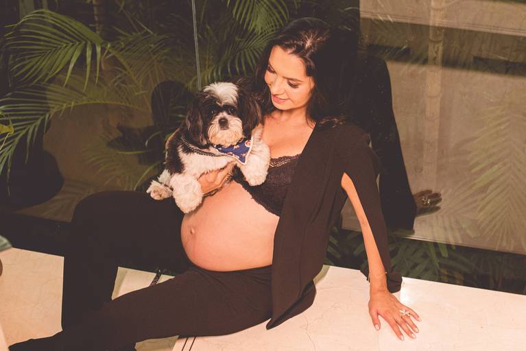 ensaio gestante estúdio