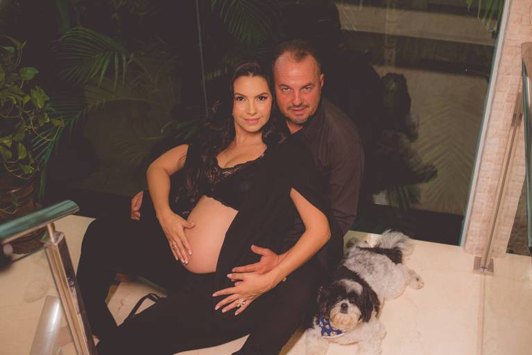 ensaio gestante estúdio