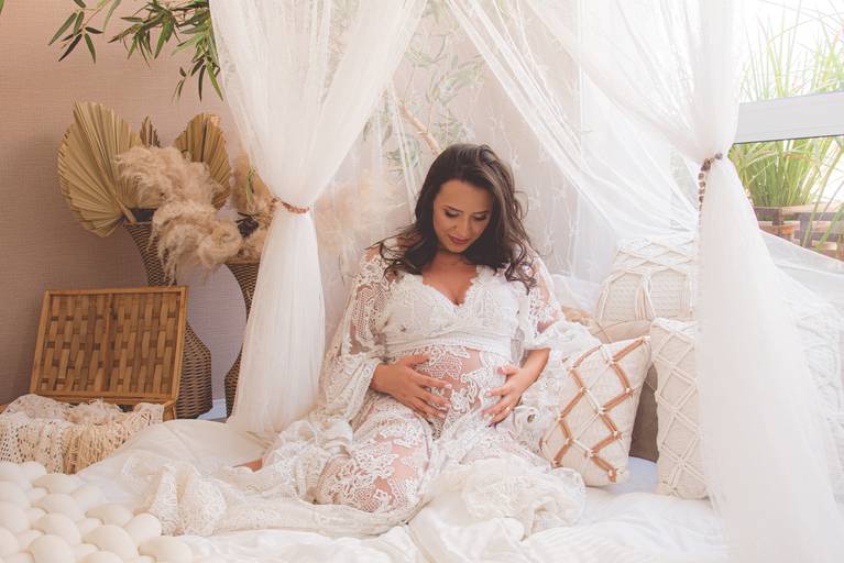 ensaio gestante estúdio