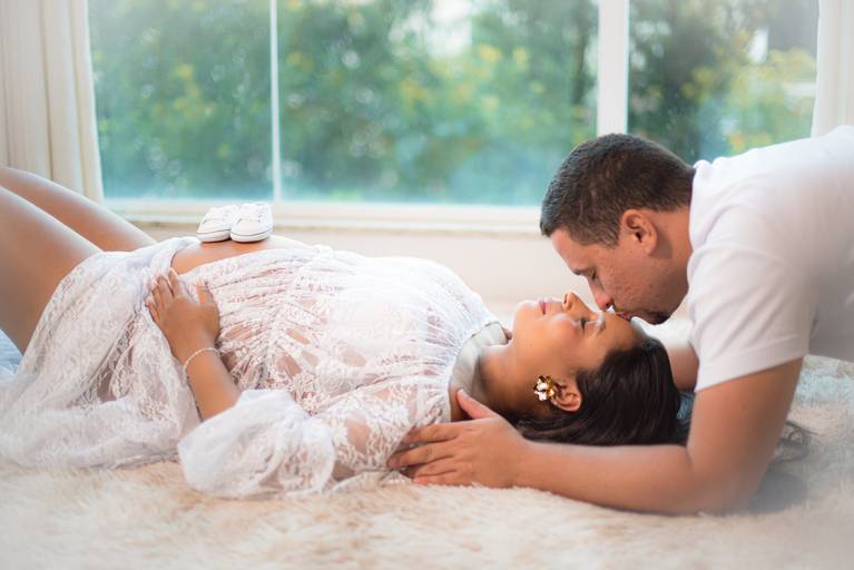 ensaio gestante estúdio