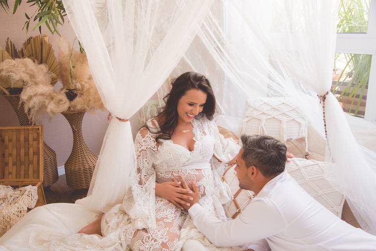 ensaio gestante estúdio