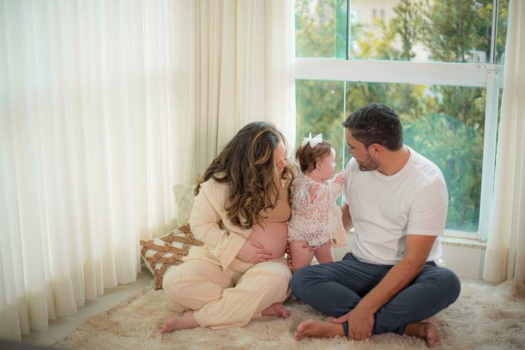 Ensaio gestante estúdio