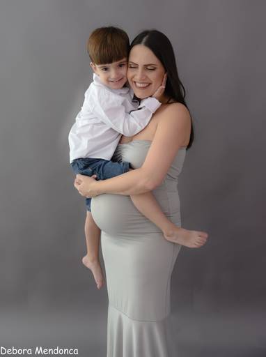 Ensaio gestante com filho mais velho