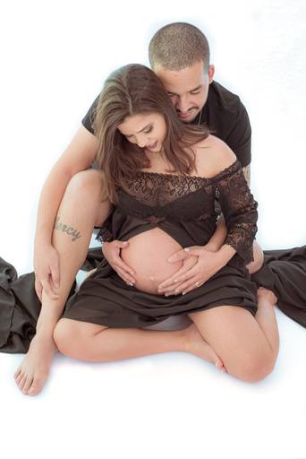 Ensaio gestante estúdio esperando Davi