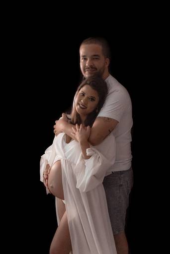 Ensaio gestante estúdio esperando Davi