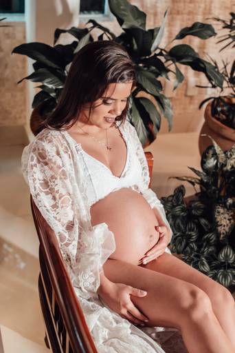 Ensaio gestante estúdio