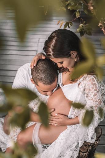 Ensaio gestante estúdio esperando Davi