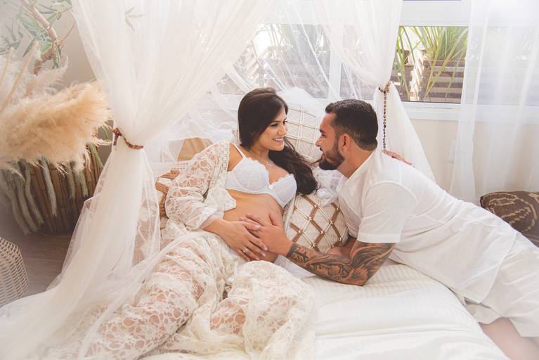 ensaio gestante estúdio