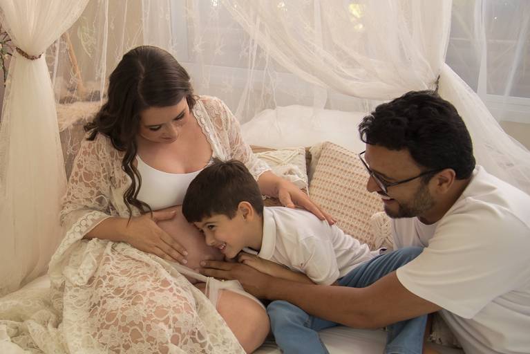 ensaio gestante estúdio a espera da Beatriz