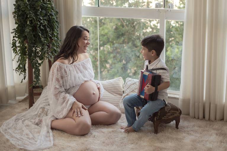 ensaio gestante estúdio a espera da Beatriz