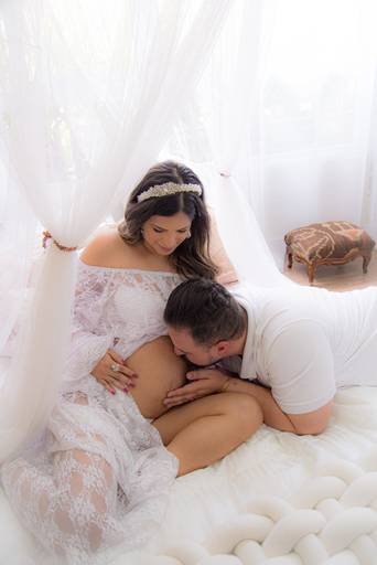 ensaio gestante estúdio