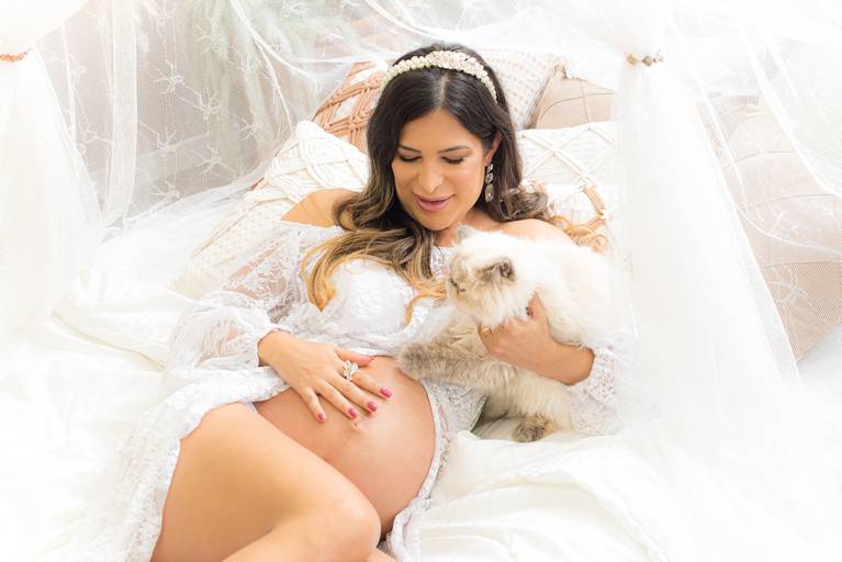 ensaio gestante estúdio