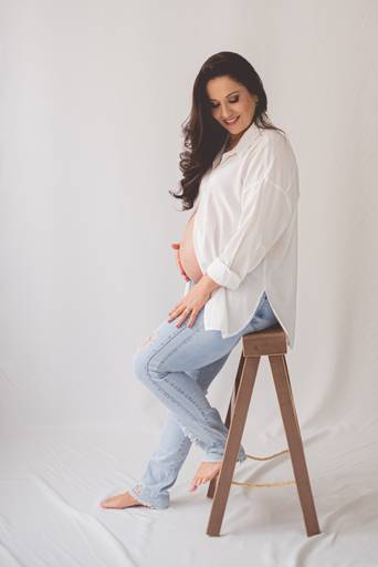 Ensaio gestante estúdio