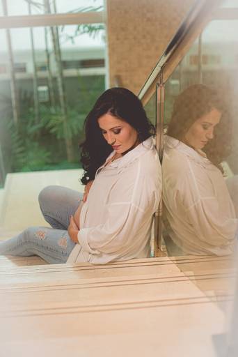 Ensaio gestante estúdio