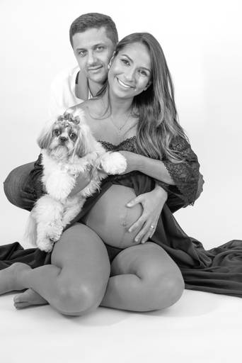 ensaio gestante com pet