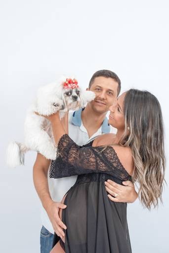 ensaio gestante com pet